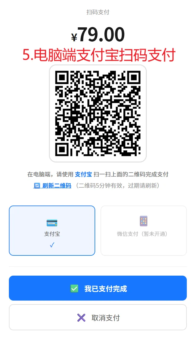 前往支付